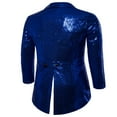 thumbnail image 3 of Men‘s Suit Shiny Sequins Turn-Down Collar Prom Swallow-Tailed Tuxedo, 3 of 5