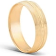 thumbnail image 3 of Pompeii Mens Hand Carved Polished Wedding Band Available in White Yellow or Rose Gold (,), 3 of 5