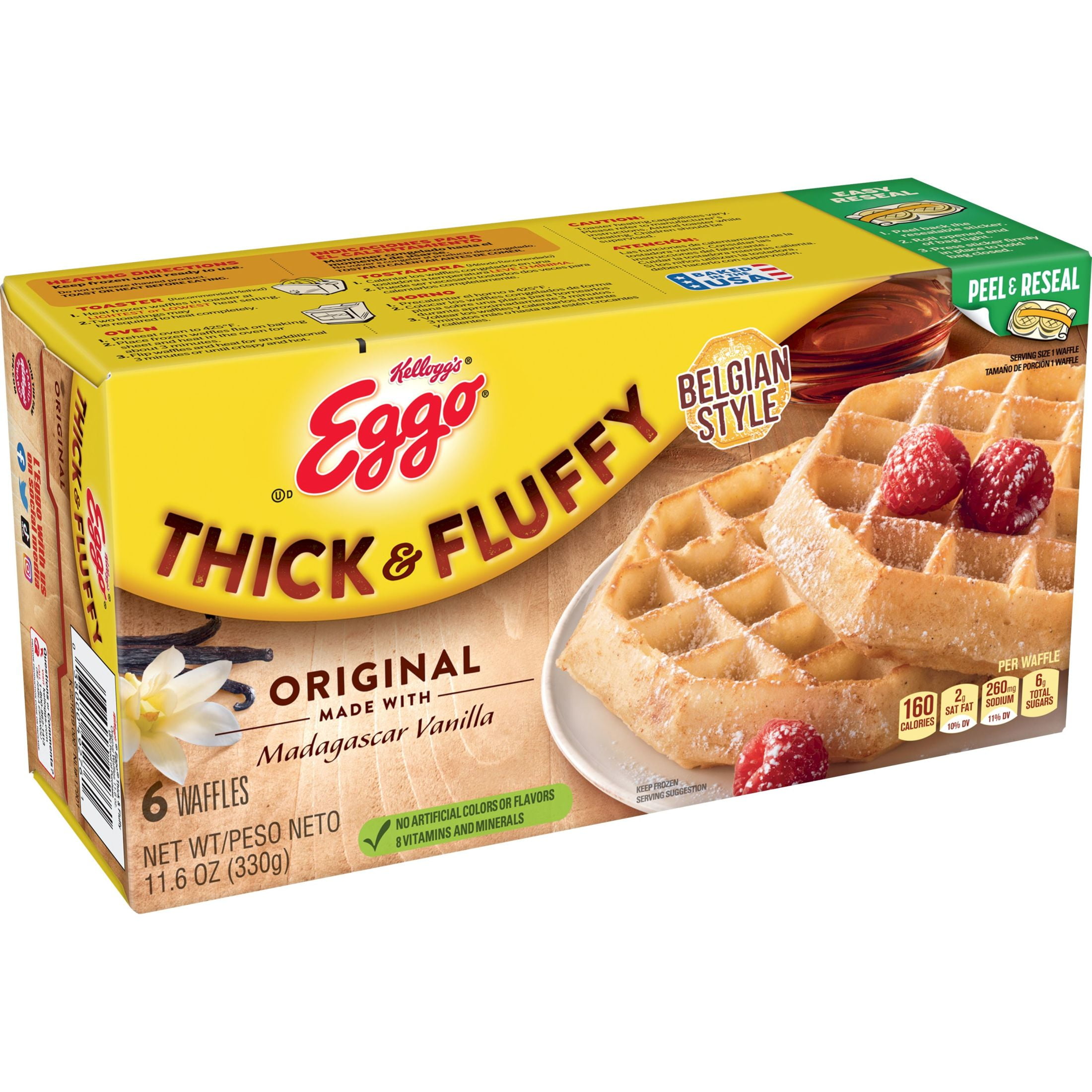 Eggo Frozen Waffles, Original, 11.6 oz, Frozen