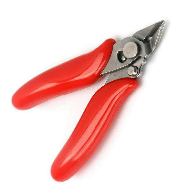 3.5 Inch Red Mini Wire Cable Cutters Cutting Side Snips Work Flush Pliers  Lock Hand Tools Nipper With Diagonal Electrical B6H5 