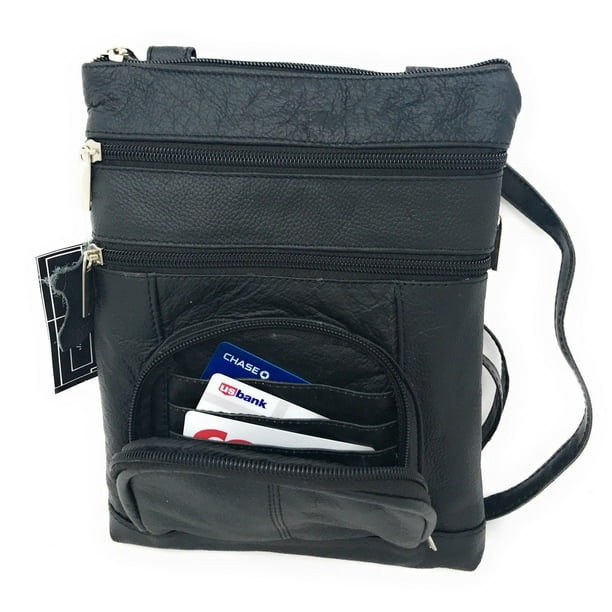 Casaba Womens Genuine Leather Crossbody Purse Shoulder Messenger Bag
