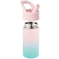 thumbnail image 6 of Daluvenix 12oz Insulated Kids Water Bottle with Straw and Carry Handle, Leak-Proof BPA-Free Stainless Steel Bottle, Gradient Pink Blue, 6 of 10