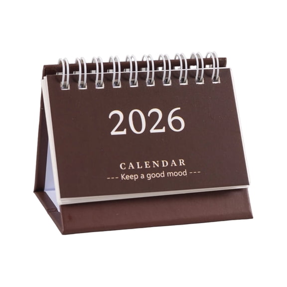 Gnwei 2026 Desktop Flipping Calendar, Standing Flip Monthy Small Desktop Calendar Runs from Now to Dec 2026- Thick Paper Twin-Wire Binding for for Home School, or Office