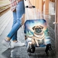 thumbnail image 3 of Hello Winter Pug Welcome Snowy Night Watercolor Vintage Travel Luggage Cover Dog Lover Gifts Suitcase Dust Protective Decor - 01011, 3 of 5