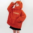 thumbnail image 5 of XUANTAOO Boys Girls Halloween Pumpkin Hoodie Oversized Full Zip Sweatshirt with Pocket Cute Cosplay for Trick or Treat, 5 of 9