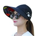 thumbnail image 2 of Limei Sun Hats for Women Wide Brim Sun Hat UV Caps Floppy Beach Packable Visor (Black), 2 of 7