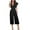 #285-Black, variant on AUNVITO Women's Casual Loose Fit V-Neck Jumpsuit with Pockets Elastic Waist Summer Solid Rompers