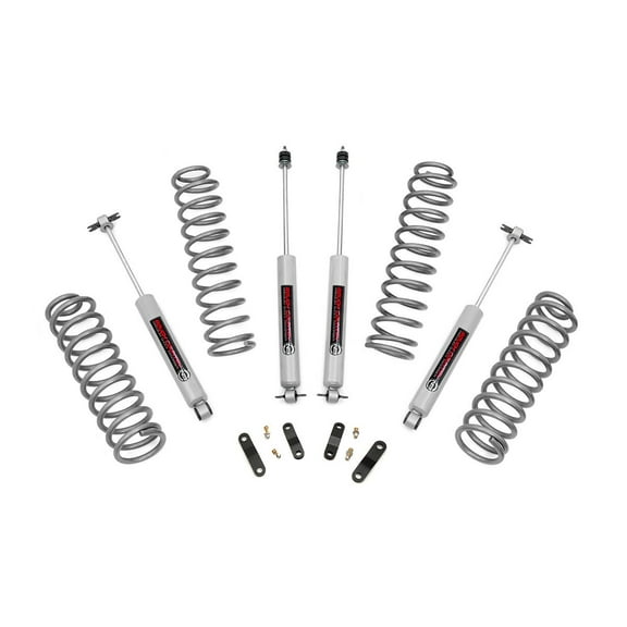 Rough Country 2.5" Lift Kit (fits) 2007-2018 Jeep Wrangler JK 4DR | N3 Shocks | Coil Spring Suspension System | 67930