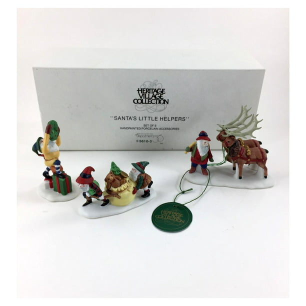 Department 56 SANTA'S LITTLE HELPERS Heritage Village Collection North ...