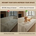 thumbnail image 3 of OHSIO Couch Cover for Pets, Non-Slip Fuzzy Sofa Slipcover, Washable Soft Sofa Protector for Couch Sofa and Sectional (White, 27.6'' x 63''), 3 of 9