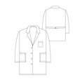 thumbnail image 2 of Medgear White Lab Coat 39" for Women, Long Sleeve, 5 Pocket & Back Belt, White, Medium, 2 of 3