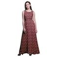 thumbnail image 1 of Bimba Floral Printed Women Sleeveless Gown Chic Style Long MaxiDress-Small, 1 of 5