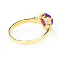 thumbnail image 3 of 14k Gold Ring   Diamonds  Natural Heart Purple Amethyst, 3 of 5
