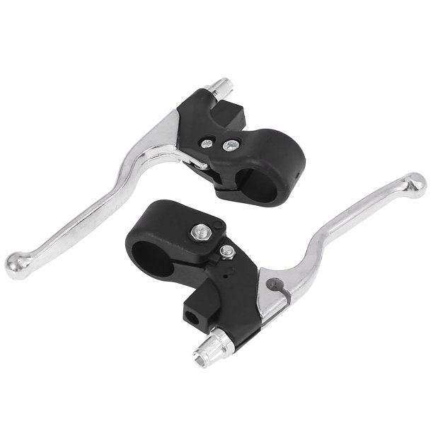 Brake Lever Bike Bicycle Parts Left Right Black Silver Tone Pair