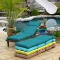 thumbnail image 6 of ARDEN Outdoor Chaise Lounge Cushion 72 x 21, Lake Blue Leala, 6 of 12