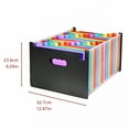 thumbnail image 2 of CCOCC 12 Pockets Expandable Accordion File Organizer Expanding File Folders,Portable Letter A4 Size Filing Box,Plastic Monthly Bill Receipt Document Organizer with Colored Tabs, 2 of 7