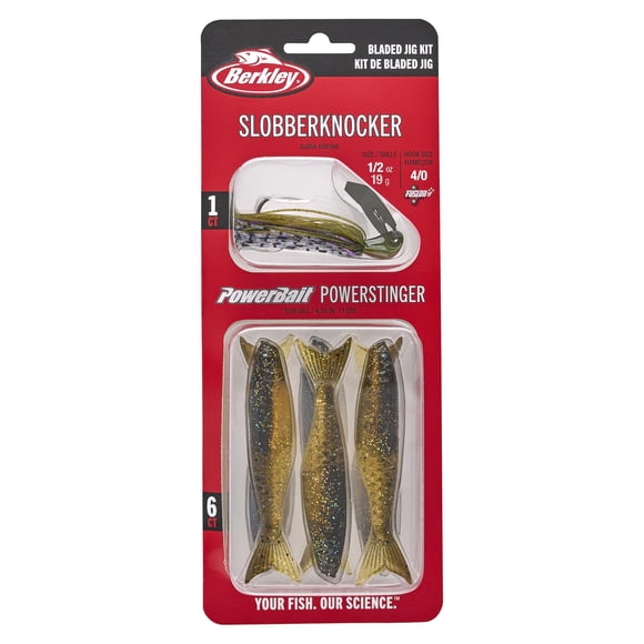 Kit de cebo blando para pesca Berkley Slobberknocker y PowerStinger