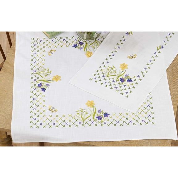 Nob Hill™ Spring is Coming Table Topper Stamped Embroidery Kit