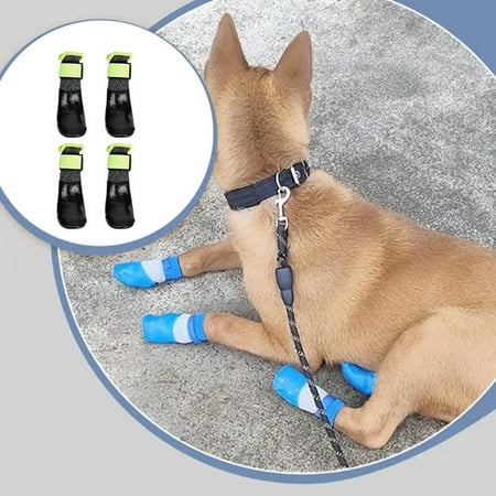 2025 Dog Shoes for Walking Dog Bike Trailer Aluminum Protectors Dog Shoes Sole Saddle Bag for Dogs Tape Protectors with Reflective Tape for Small