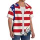 thumbnail image 2 of Balery American Astronaut Runs Forward Camisa Casual de Manga Corta con Botones para Hombre, Texturizada, Estilo Cubano, para Playa, Verano-Medium, 2 of 5