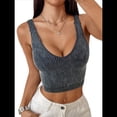 thumbnail image 2 of Camisola de Punto con Tirantes Finos para Mujer, Top Sin Mangas A Rayas Negro S, 2 of 10