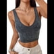 thumbnail image 2 of Camisola de Punto con Tirantes Finos para Mujer, Top Sin Mangas A Rayas Negro S, 2 of 10