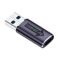 thumbnail image 2 of 1 QC 4.0 USB 3. A PD Adaptador tipo C 10Gbps Adaptador USB A a USB C 5V 3A Gris, 2 of 3