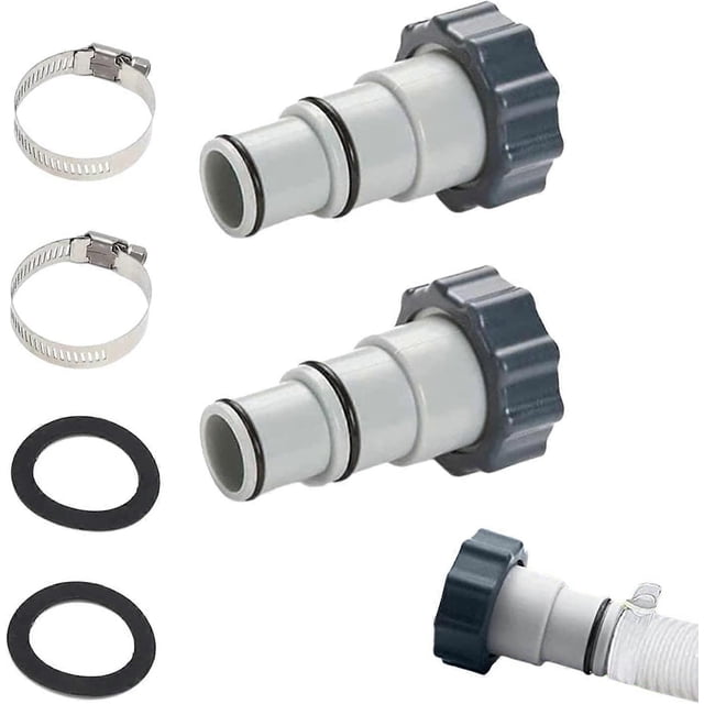 Adaptador de manguera de piscina con rosca, adaptador de reemplazo para conexiones de 1,5" y 1,25".
