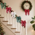 thumbnail image 5 of Festive Multi Loop Ribbon Bow Pendant With Holiday Print Polyester Ornament For Tree Garland Box And Winter Festival Decoration, 5 of 9
