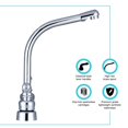 thumbnail image 5 of Dura Faucet Faucet DF-PK210C-CP Classical Series; Used For Kitchen; Single Piece 8 Inch Deck Mount; 10 Inch Hi-Rise Classical Spout; 2 Teapot Classical Handle; Chrome Plated/Plastic Body/Brass Spout, 5 of 5