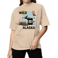 thumbnail image 2 of Majestic Wild Alaska Moose Scene Women's T-shirt, 2 of 3