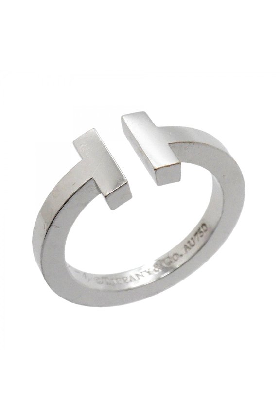Pre-Owned Tiffany & Co. T-Square Ring, 18K White Gold, Size 12.5 (Women's)