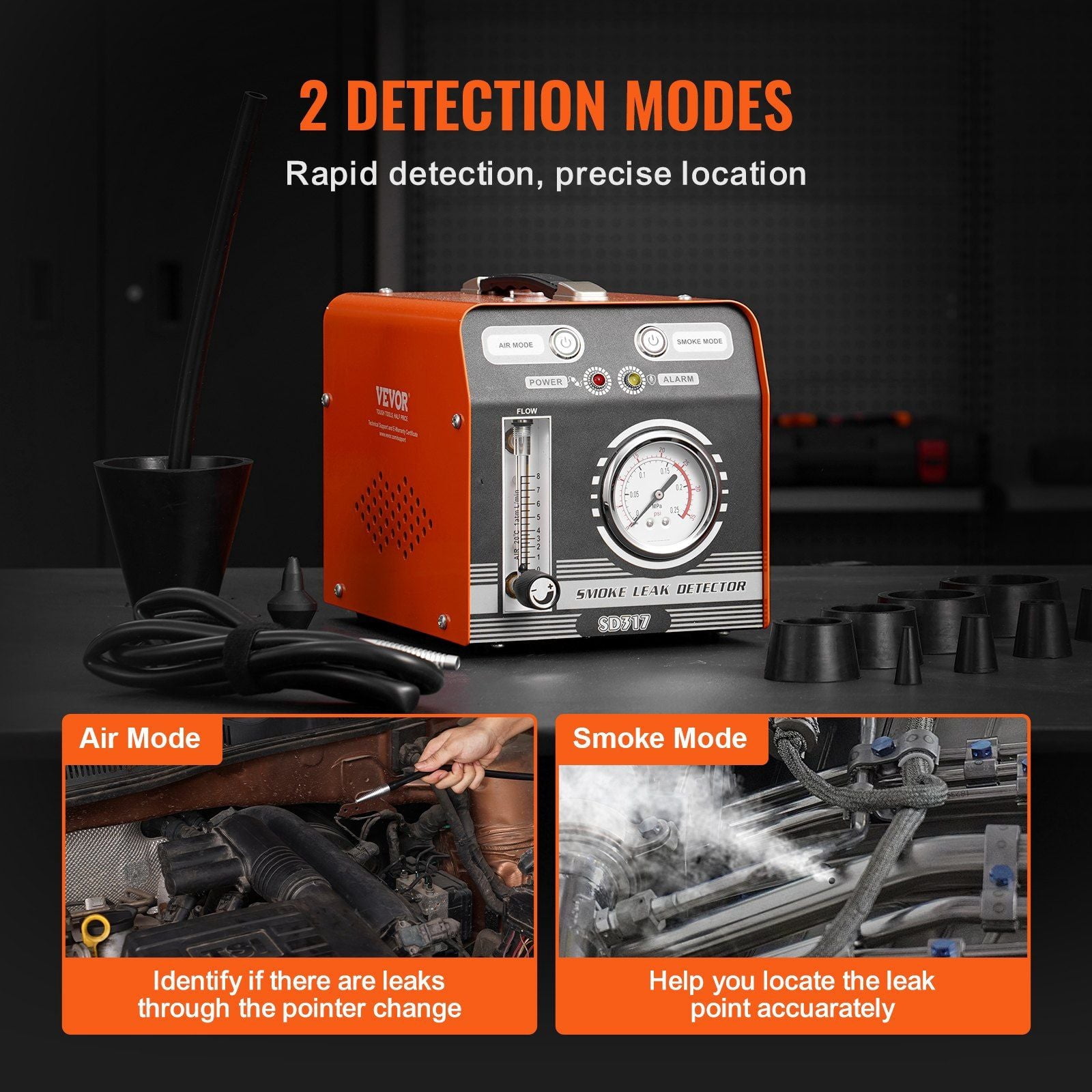 Automotive Smoke Machine Leak Detector Vacuum Fuel Leak Detection Tester