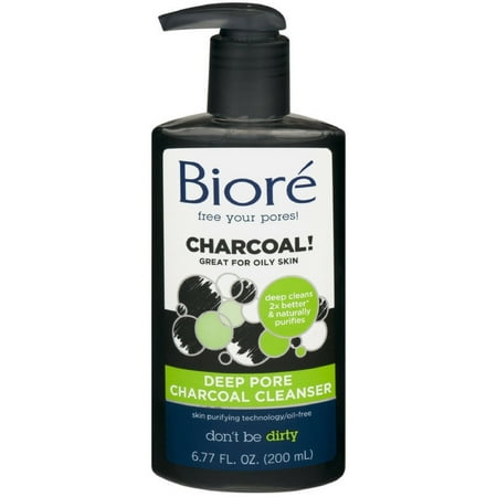 Biore Deep Pore Charcoal Cleanser 6.77 oz (Best Deep Pore Cleanser For Oily Skin)
