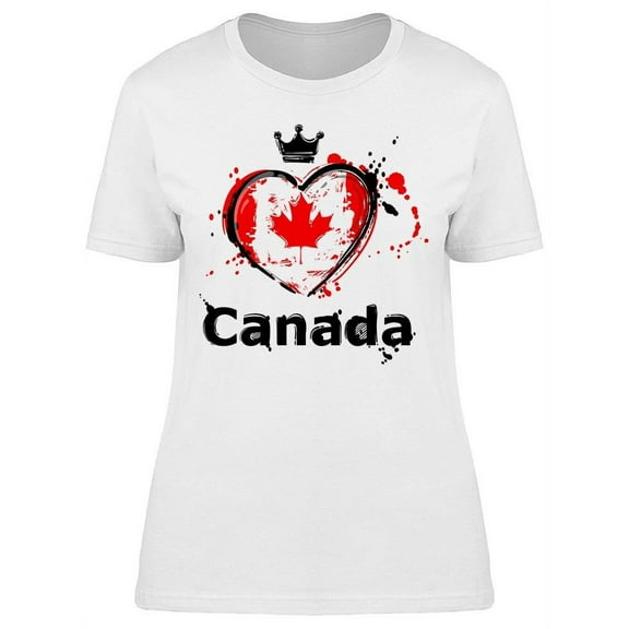 Canada Heart With A Crown T-Shirt Women -Image by Shutterstock, Female Large