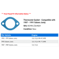 thumbnail image 2 of Thermostat Gasket - Compatible with 1987 - 1991 Subaru Justy 1988 1989 1990, 2 of 2