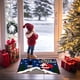 thumbnail image 4 of Seyotauo Winter Merry Christmas Santa Deer Snowflake Kitchen Rugs and Mats Kitchen Floor Mats Seasonal Decor Anti Slip Xmas Tree Cushion Case Bathroom Rug for Indoor Holiday Decoration, 4 of 6