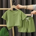 thumbnail image 2 of Kaemgyyd Toddler Children Summer Outfits 2 Piece Set Baby Boy Girls Sport T-Shirt and Shorts Set Infant Clothes Tracksuit 0-10 T, 2 of 6