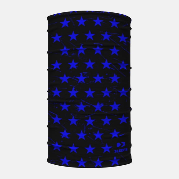 Stars Black Blue Neck Gaiter