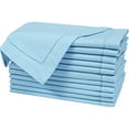 thumbnail image 5 of Bedding Craft Set of 12 Airy Blue Hemstitched Cotton Dinner Napkins, 18x18" - Machine Washable Cloth Napkins for Weddings and Dining, 5 of 6