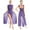 Purple, variant on Aislor Womens Flowy Lyrical Dance Mock Neck Ballet Gymnastic Leotard High-Low Dress A Navy Blue S