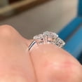 thumbnail image 4 of SOLITAIRE JEWELS 3.50TCW Round Cut Moissanite Three Stone Engagement Ring Solid 10K White Gold Ring Size 6.5, 4 of 6