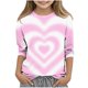 thumbnail image 2 of Blusas y camisas de cuello redondo y manga corta con estampado para niños, blusa de cuello redondo y manga tres cuartos, blusa de poliéster para niños de talla mediana, 2 of 5