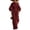 Wine, variant on Szluipve 2 Piece Sets for Women Off‑Shoulder 2 Piece Outfits Puff Long Sleeve Slanted Shoulder Top & High Waist Pleated Wide Leg Pants Casual Vacation Matching Set Khaki L