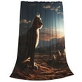 thumbnail image 2 of KLL Pyramid Desert Cat Pattern Fleece Throw Blanket,Fleece Throw Blankets for Couch & Bed All Season Use-60"x50", 2 of 7
