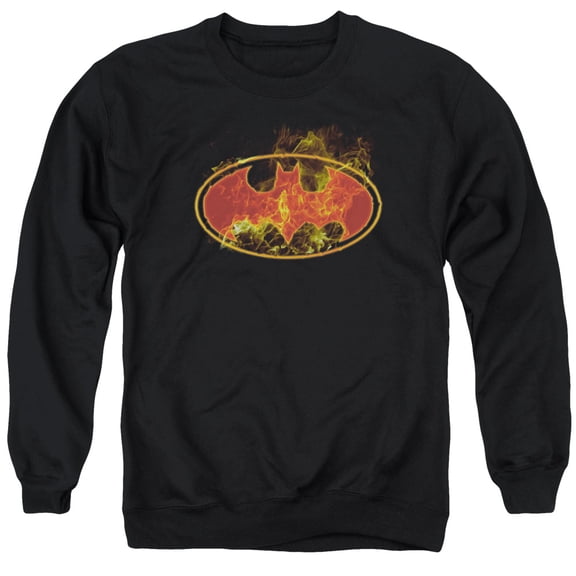 Batman - Flames Logo - Crewneck Sweatshirt - Medium
