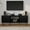 Black, variant on CBJCBJ Entertainment Center Console with 4 Doors and 2 Open Shelves for TV up to 75+ Inch, Green