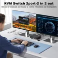 thumbnail image 3 of 8K KVM Switch Dual Monitor with USB3.0 Ports for 2 PCs Share USB Devices, HDMI, 3 of 7