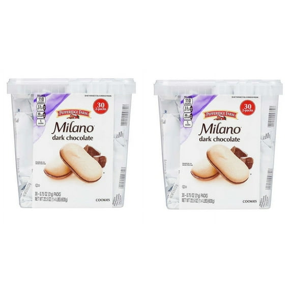 2 Pack | Milano Cookies, Dark Chocolate, 0.75 oz, 30 ct