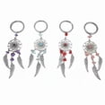 thumbnail image 4 of Bohemian Dreamcatcher Alloy Keychain Natural Stone Wing Tassel Keyring For Men Women Bag Pendant Party Gifts Accessories, 4 of 10
